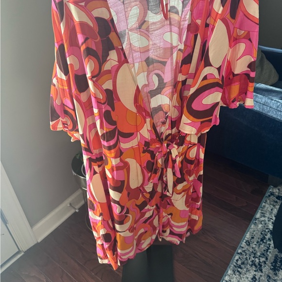 Ava & Viv- Plus Size Multicolor Swirl Skort Romper (Size 3x) - Picture 7 of 8